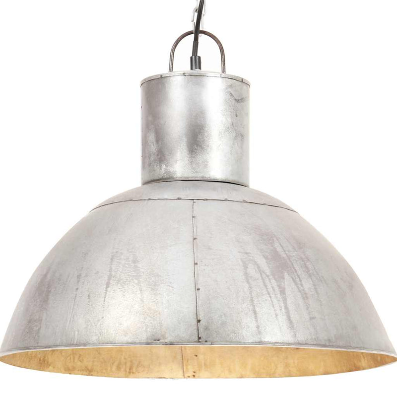 Load image into Gallery viewer, Vidaxl hanglamp rond 25 w e27 48 cm zilverkleurig
