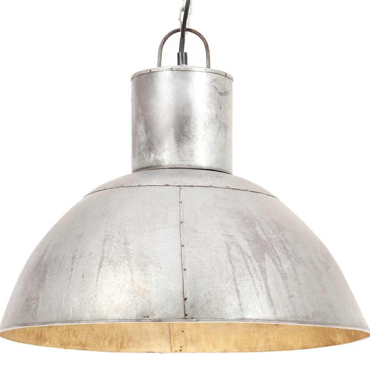 Vidaxl hanglamp rond 25 w e27 48 cm zilverkleurig