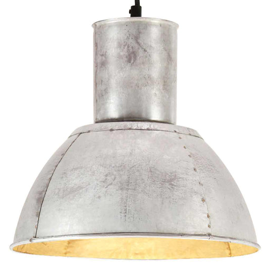 Vidaxl hanglamp rond 25 w e27 28,5 cm zilverkleurig