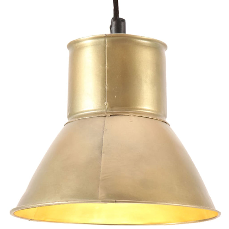 Load image into Gallery viewer, Vidaxl hanglamp rond 25 w e27 17 cm messingkleurig
