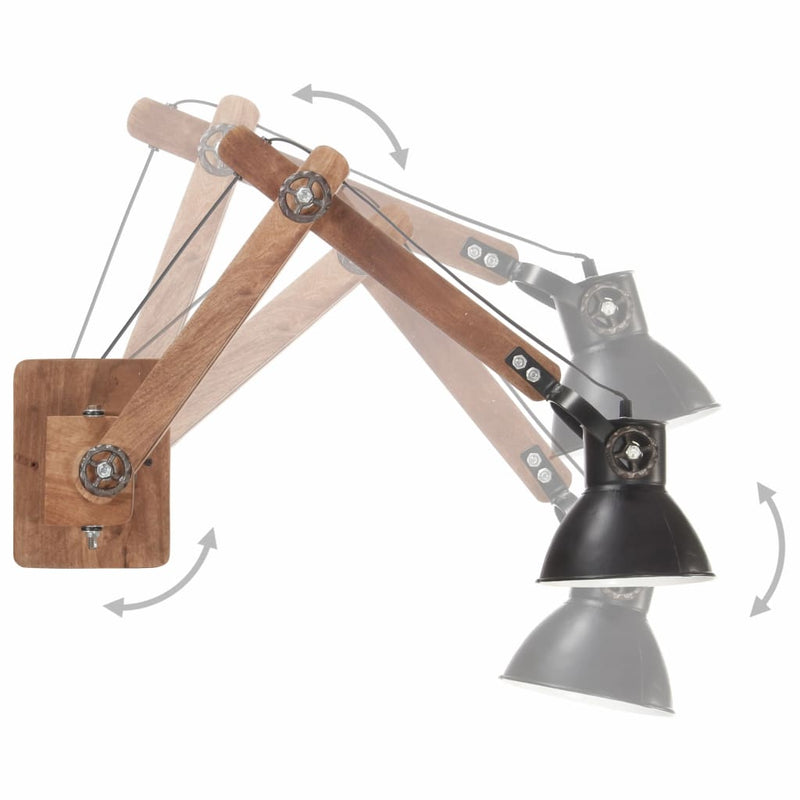 Load image into Gallery viewer, VidaXL Wandlamp industrieel rond E27 zwart
