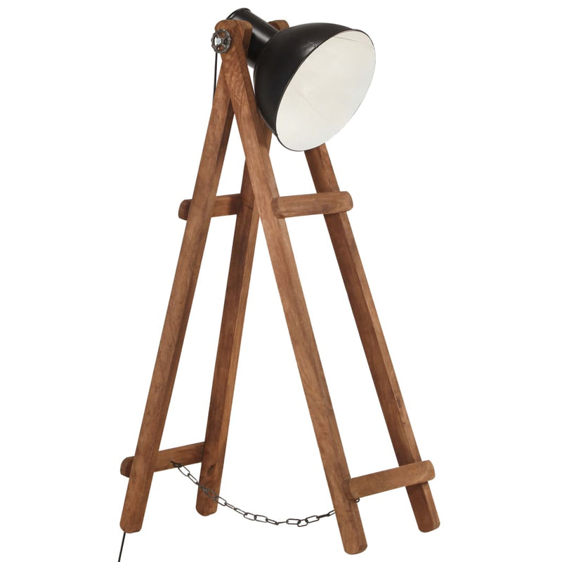 ギャラリービューアに画像をロードする, Vidaxl vloerlamp e27 massief mangohout zwart
