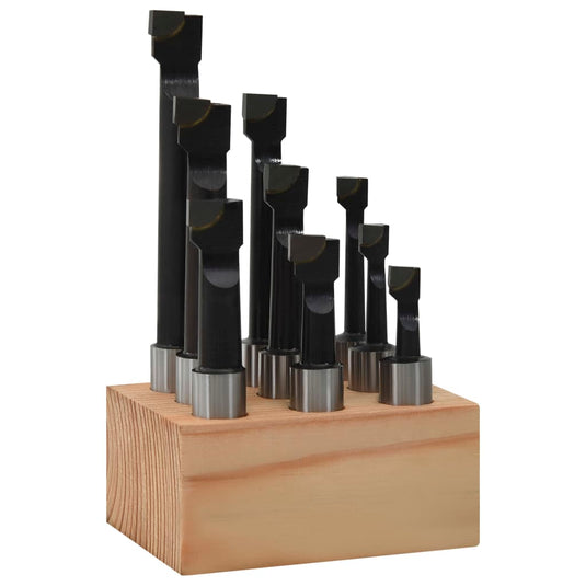 Vidaxl boorfrezen 9 st met houtbasis 12 mm