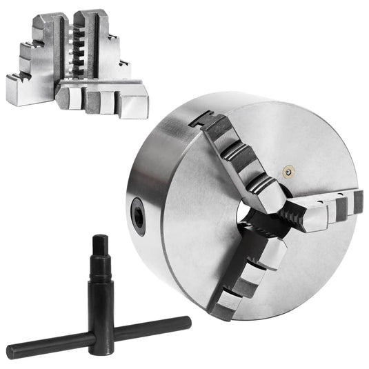 Vidaxl klauwplaat met 3 bekken zelfcentrerend 160 mm staal