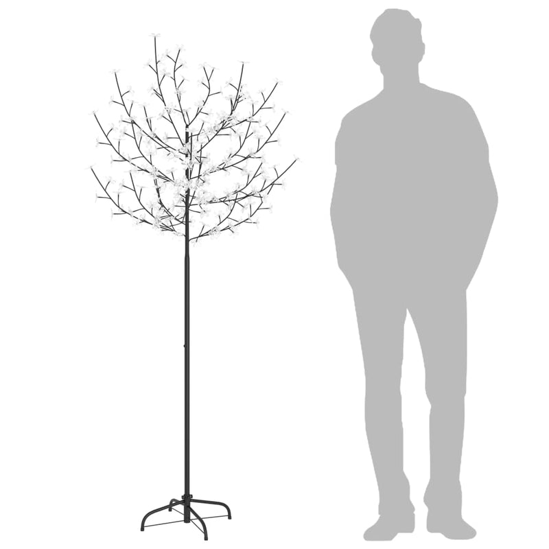 Load image into Gallery viewer, VidaXL Kerstboom 200 LED's warmwit licht kersenbloesem 180 cm
