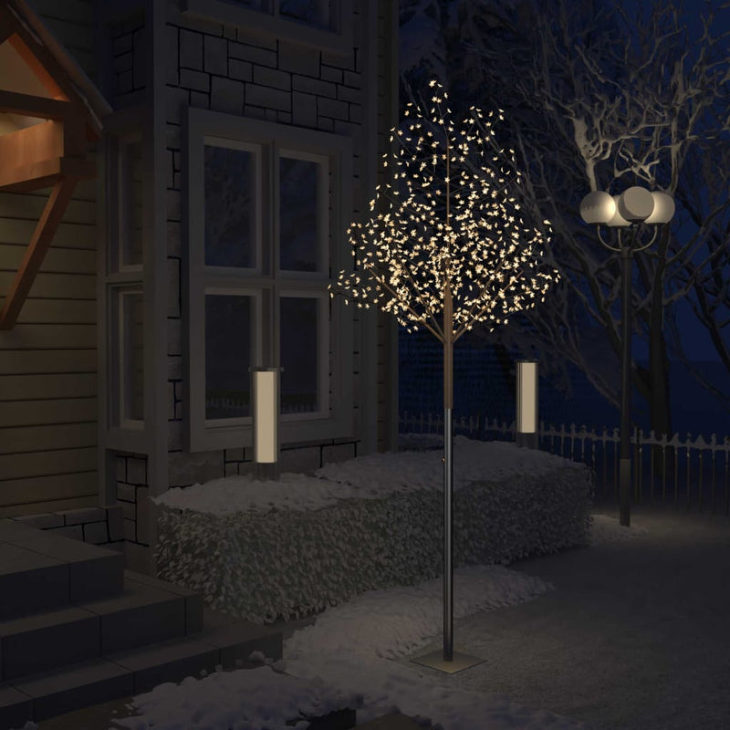 Load image into Gallery viewer, VidaXL Kerstboom 600 LED's warmwit licht kersenbloesem 300 cm
