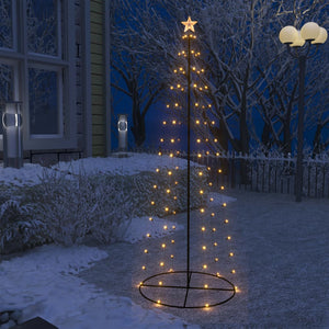 VidaXL Kegelkerstboom 100 warmwitte LED's 70x180 cm
