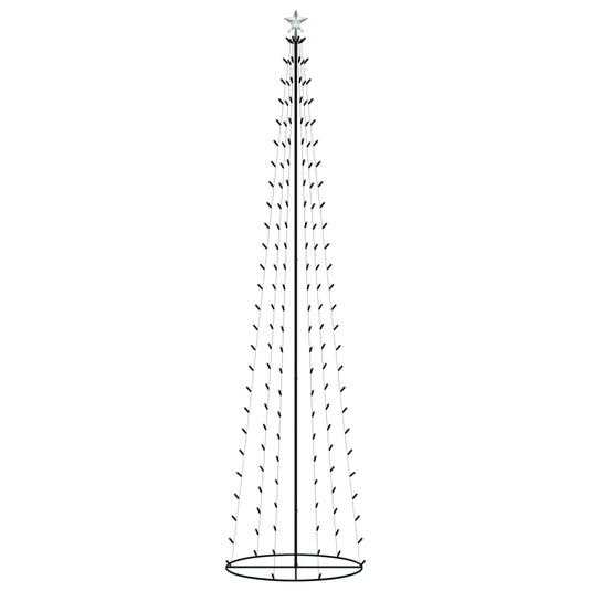 VidaXL Kegelkerstboom 136 meerkleurige LED's 70x240 cm