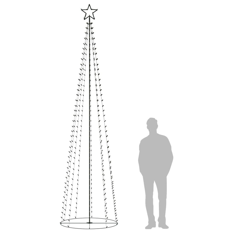 Load image into Gallery viewer, VidaXL Kegelkerstboom 400 warmwitte LED's 100x360 cm
