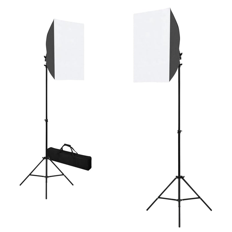 Chargez l'image dans la visionneuse de la galerie, VidaXL Fotostudioset met softboxlampen en achtergrond
