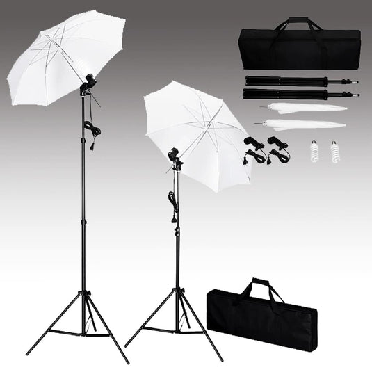 Vidaxl fotostudioset met achtergrond, lampen en paraplu's