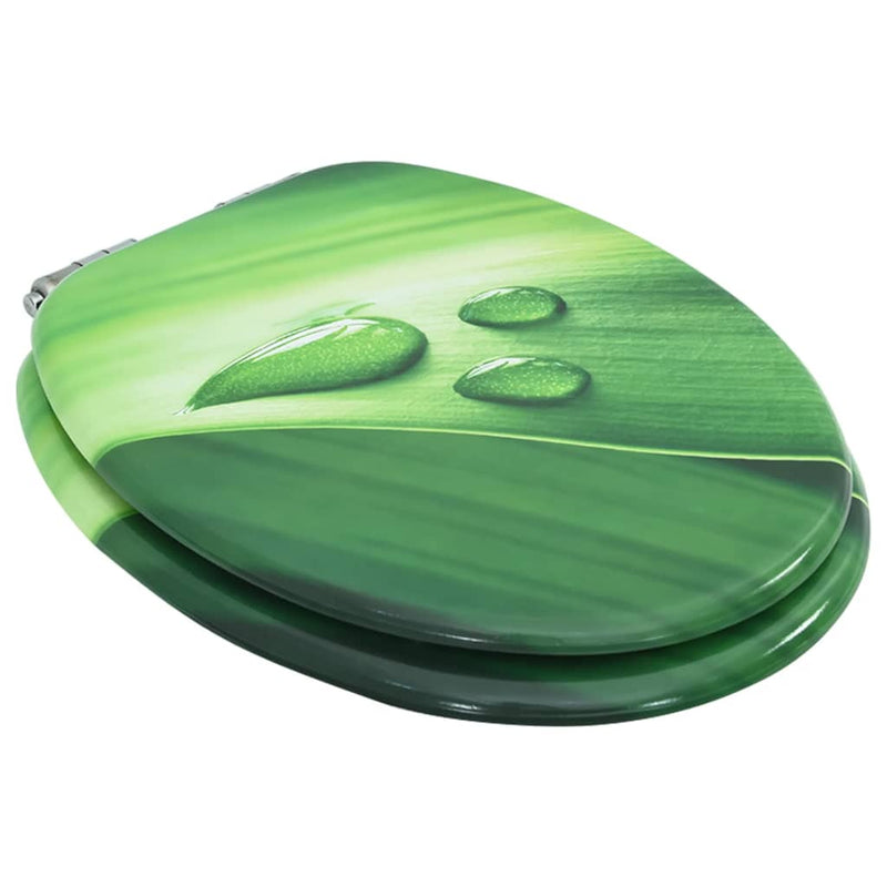 Load image into Gallery viewer, Vidaxl toiletbril met soft-close deksel waterdruppel mdf groen
