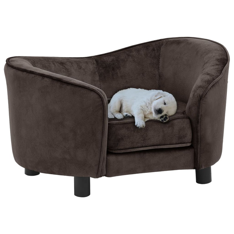 Load image into Gallery viewer, Vidaxl hondenbank 69x49x40 cm pluche bruin
