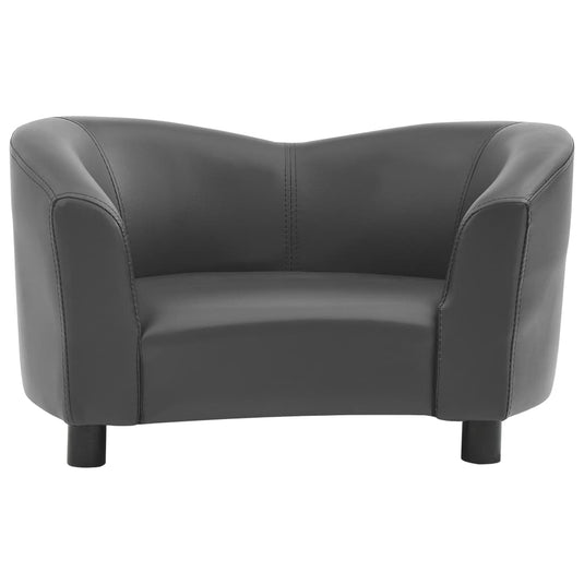 Vidaxl hondenbank 67x41x39 cm kunstleer grijs