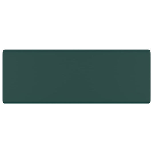 Vidaxl wastafel met overloop vierkant 41x41cm keramiek mat donkergroen