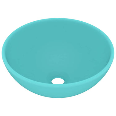 Vidaxl wastafel rond 32,5x14 cm keramiek mat lichtgroen
