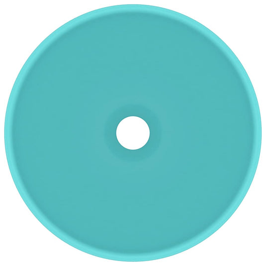 Vidaxl wastafel rond 32,5x14 cm keramiek mat lichtgroen