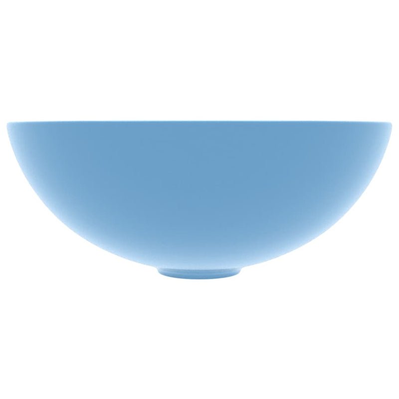 Load image into Gallery viewer, Vidaxl wastafel rond keramiek lichtblauw
