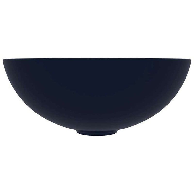 Load image into Gallery viewer, Vidaxl wastafel rond keramiek donkerblauw

