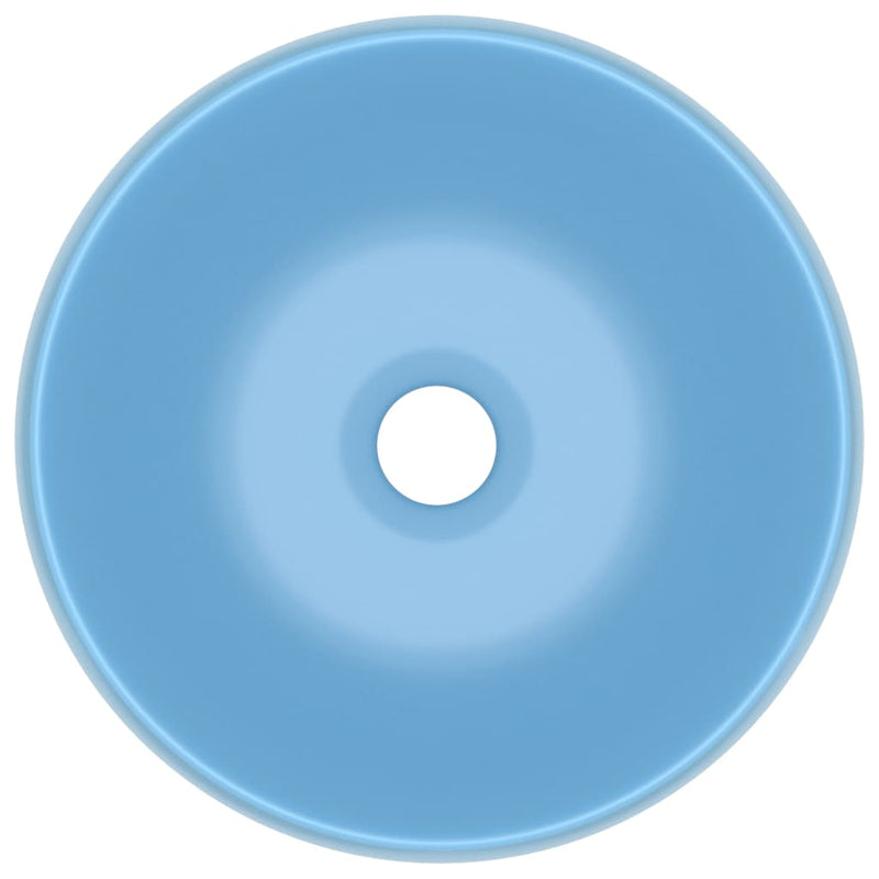 Load image into Gallery viewer, Vidaxl wastafel rond 40x15 cm keramiek mat lichtblauw
