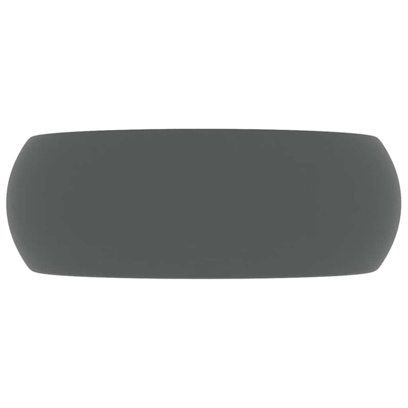 Load image into Gallery viewer, Vidaxl wastafel rond 40x15 cm keramiek mat donkergrijs
