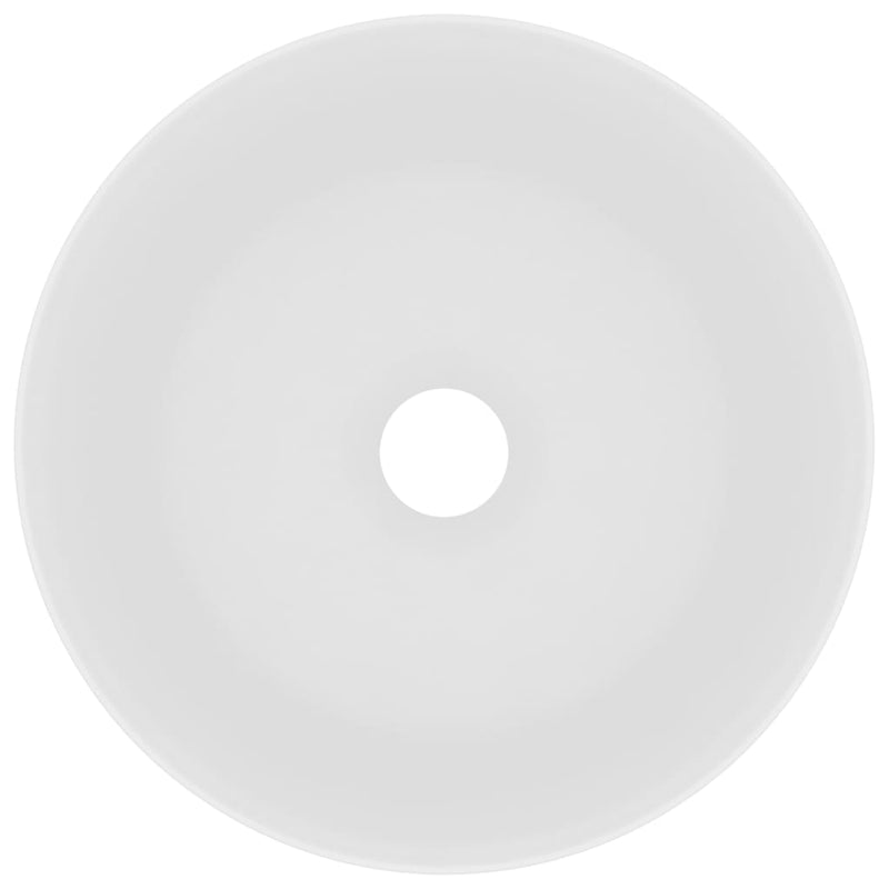 Load image into Gallery viewer, Vidaxl wastafel rond 40x15 cm keramiek matwit
