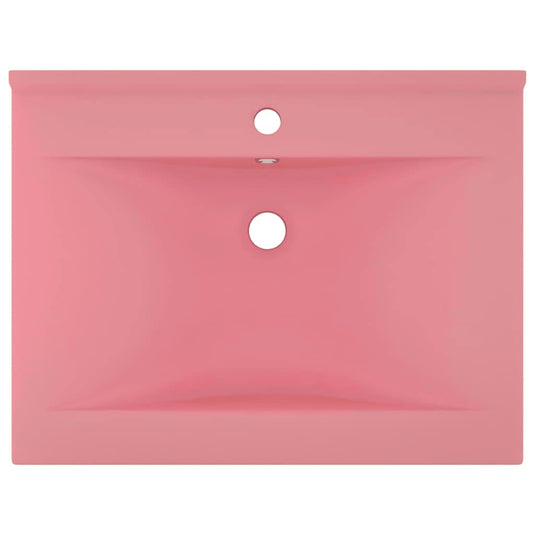 Vidaxl wastafel met kraangat 60x46 cm keramiek matroze
