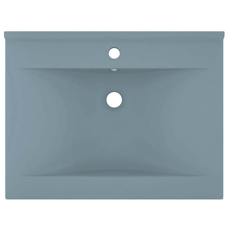Load image into Gallery viewer, Vidaxl wastafel met kraangat 60x46 cm keramiek mat lichtblauw
