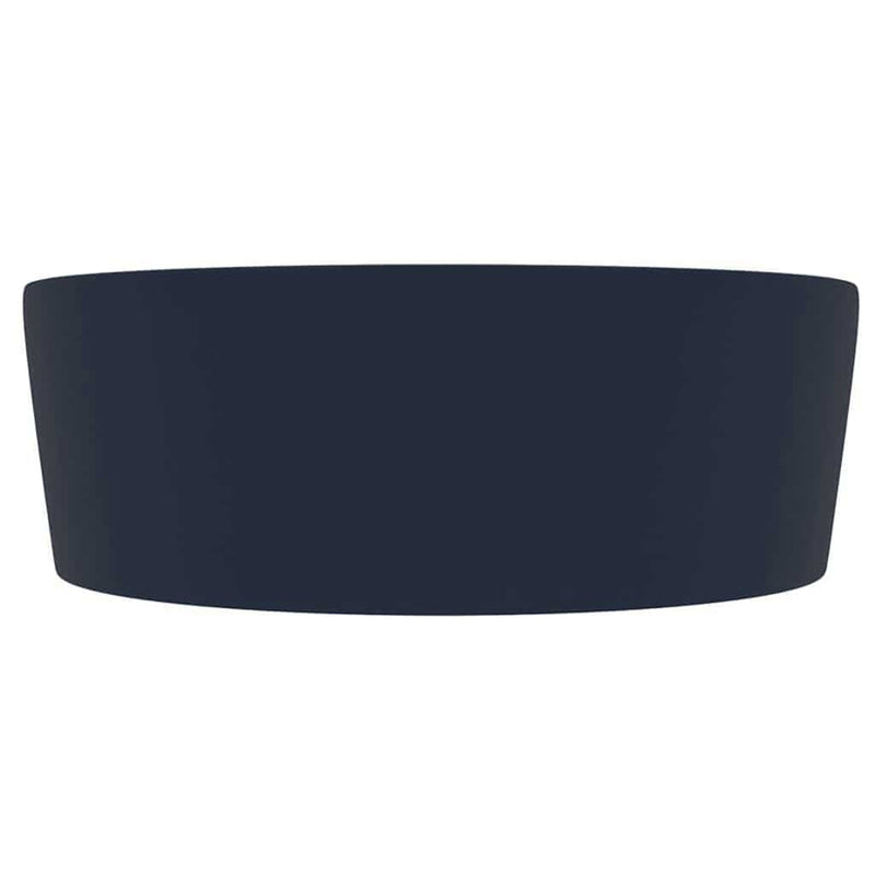 Load image into Gallery viewer, Vidaxl wastafel met overloop 36x13 cm keramiek mat donkerblauw
