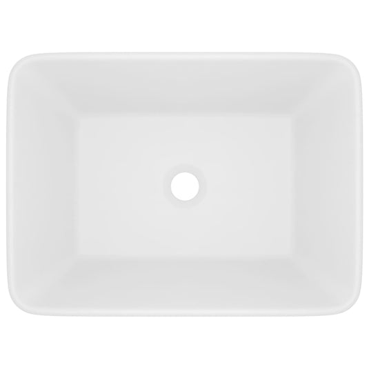 Vidaxl wastafel 41x30x12 cm keramiek matwit