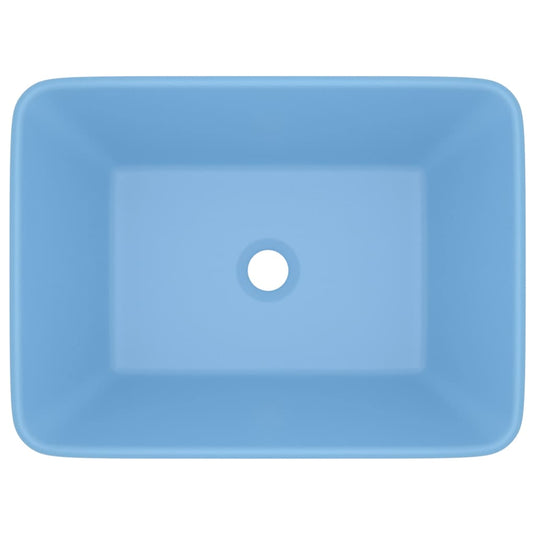 Vidaxl wastafel 41x30x12 cm keramiek mat lichtblauw