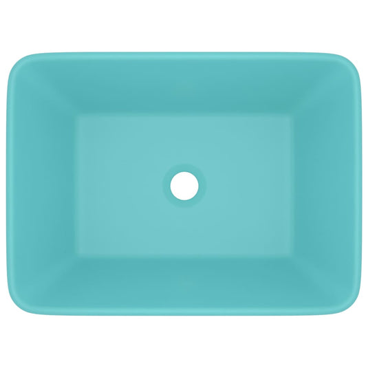 Vidaxl wastafel 41x30x12 cm keramiek mat lichtgroen