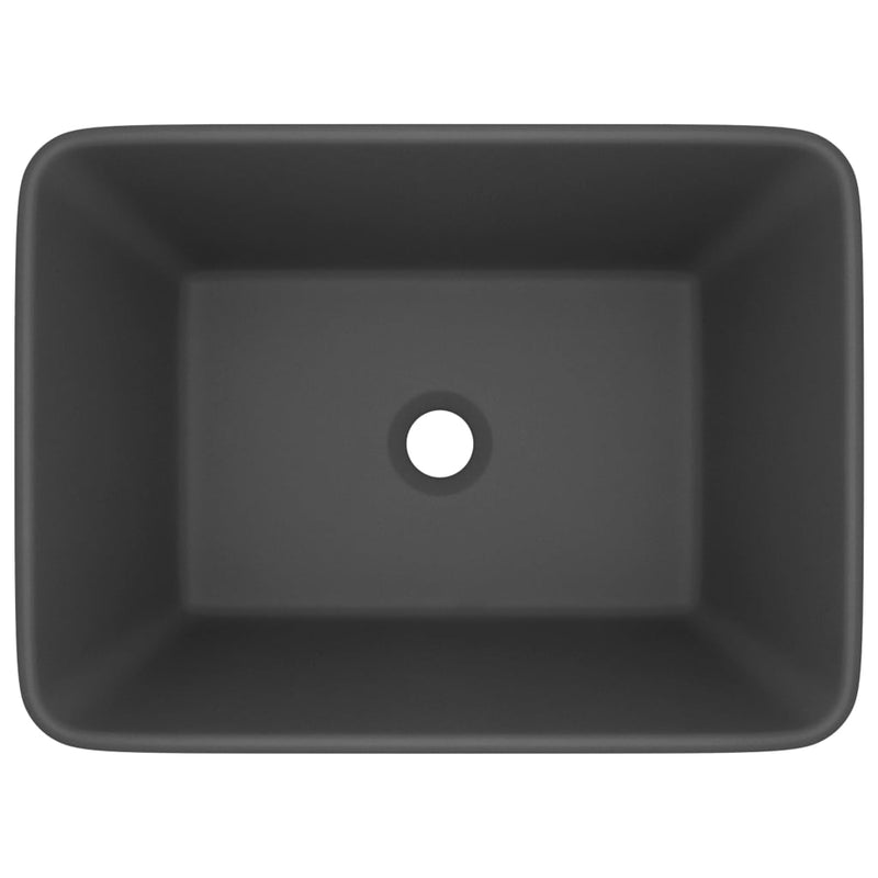 Load image into Gallery viewer, Vidaxl wastafel 41x30x12 cm keramiek mat donkergrijs
