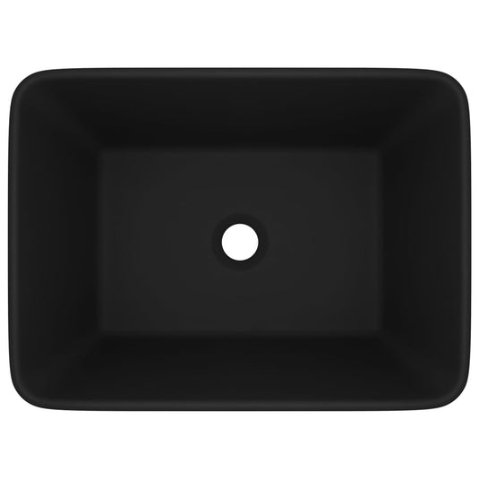 Vidaxl wastafel 41x30x12 cm keramiek matzwart