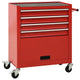 VidaXL Gereedschapswagen met 4 lades staal rood