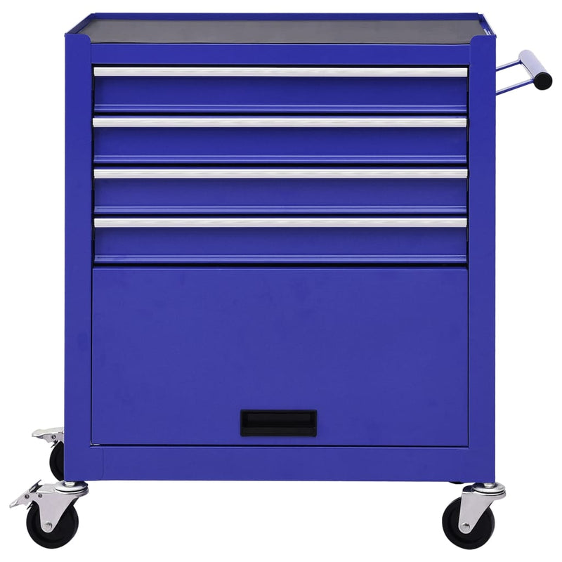 Load image into Gallery viewer, Vidaxl gereedschapswagen met 4 lades staal blauw
