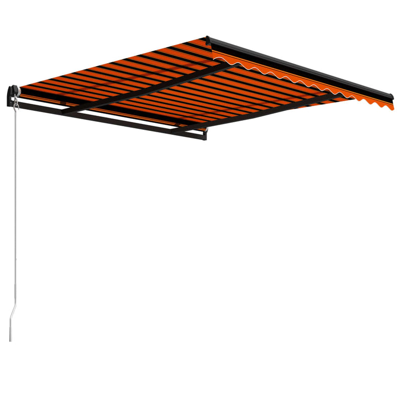 Load image into Gallery viewer, VidaXL Luifel handmatig uittrekbaar 300x250 cm oranje en bruin
