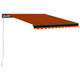 VidaXL Luifel handmatig uittrekbaar 350x250 cm oranje en bruin