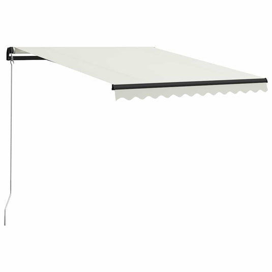 Vidaxl luifel handmatig uittrekbaar met led 300x250 cm crème