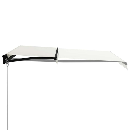 Vidaxl luifel handmatig uittrekbaar met led 300x250 cm crème