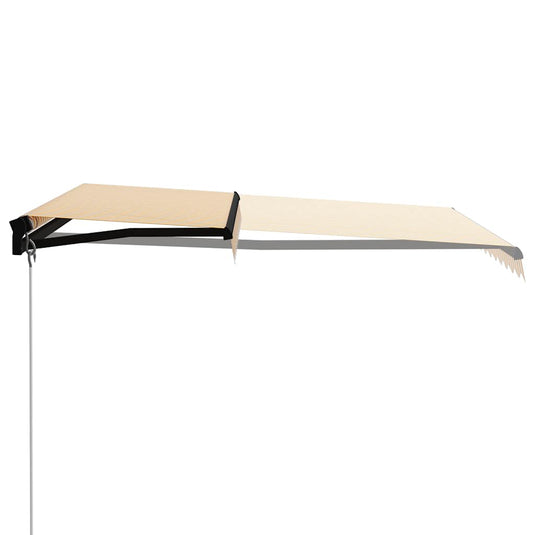 Vidaxl luifel handmatig uittrekbaar met led 300x250 cm geel en wit