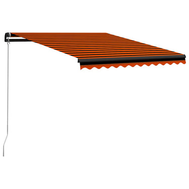 Vidaxl luifel handmatig uittrekbaar met led 350x250 cm oranje en bruin