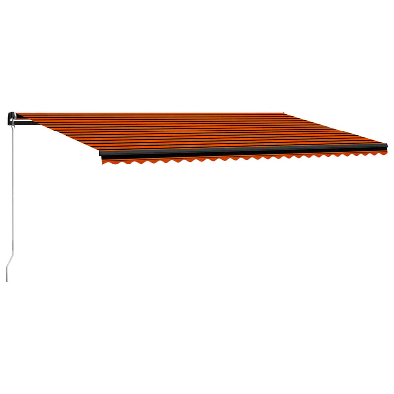Load image into Gallery viewer, VidaXL Luifel handmatig uittrekbaar met LED 600x300 cm oranje en bruin
