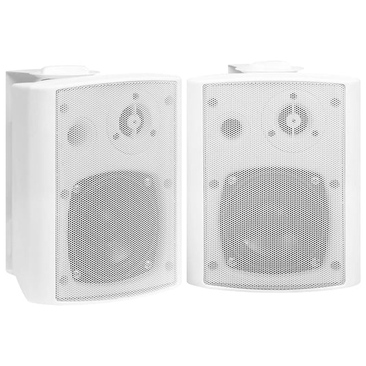 VidaXL Stereoluidsprekers wandgemonteerd 2 st 80 W wit