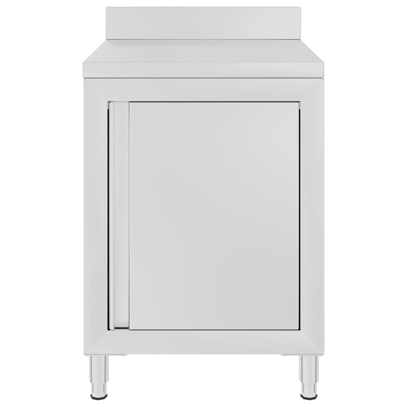 Load image into Gallery viewer, Vidaxl werktafel met kast commercieel 60x60x96 cm roestvrij staal
