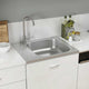 Vidaxl gootsteen met afvoerset 600x500x155 mm roestvrij staal zilver
