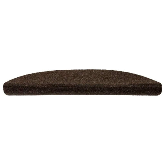 Vidaxl trapmatten zelfklevend 15 stuks 56x17x3 cm bruin halfrond