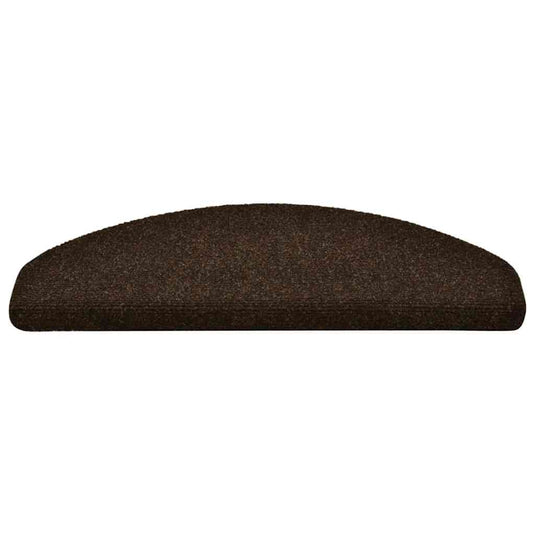 Vidaxl trapmatten zelfklevend 15 stuks 65x21x4 cm bruin halfrond groot