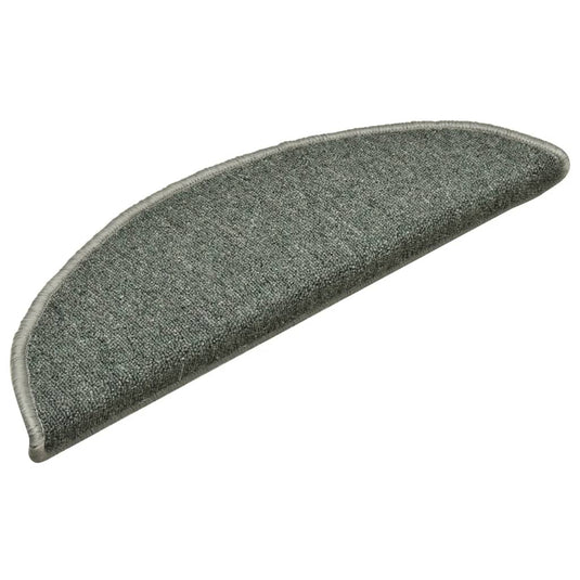 Vidaxl trapmatten 15 st 56x17x3 cm donkergroen halfrond