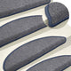 Vidaxl trapmatten 15 st 56x17x3 cm lichtgrijs en blauw halfrond